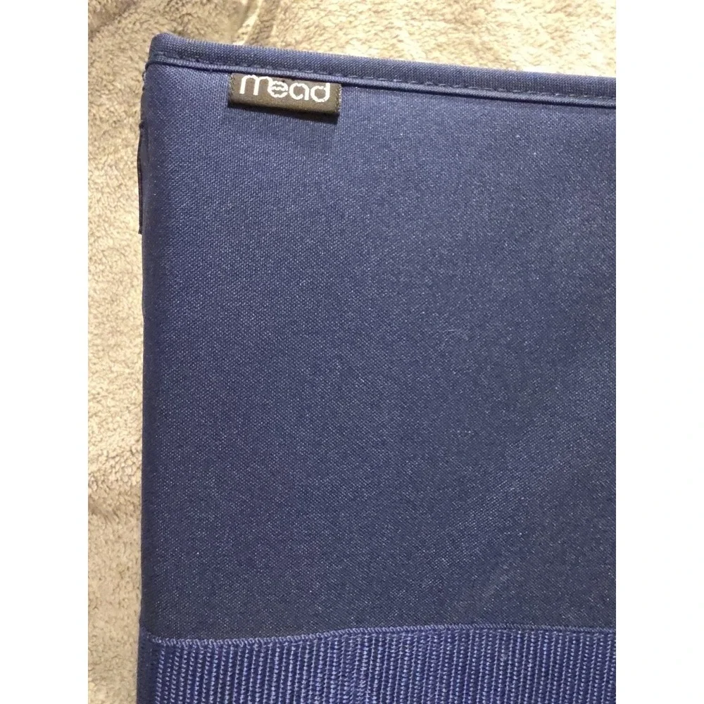 Vintage 1990s Mead Five Star Navy Blue 3‎ Ring First Gear Zipper Binder